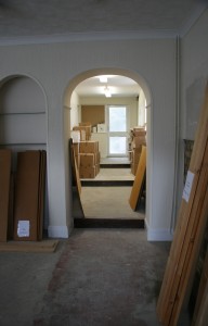 View through the shop from the front door.