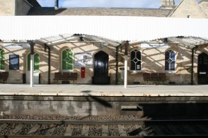 View from platform 2, the shadows make a tartan on the back wall.